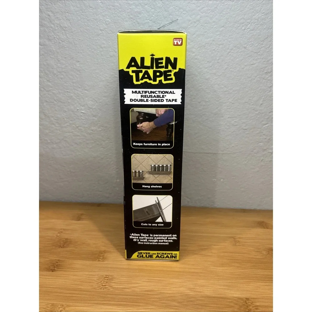 Alien Tape‎ Double Sided Multipurpose Adhesive Grip Mounting Tape - 3 Pack.